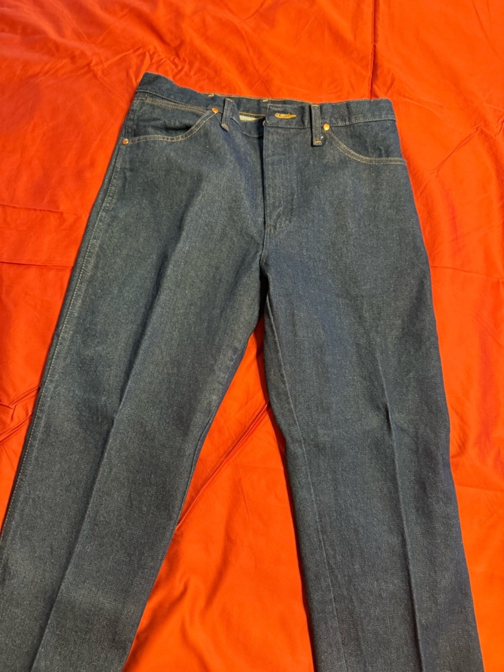 Wrangler Men's Straight Leg Dark Blue Jeans